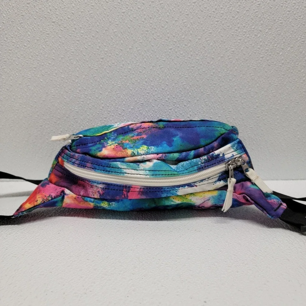 JanSport Tie Dye Fanny Pack Waist Pouch Hip Purse Belt Bag Retro Colorful!